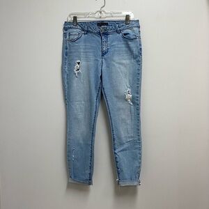 Cres NY Light Blue Distressed Women Jeans size 13